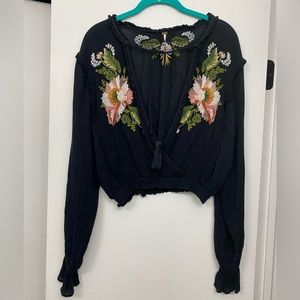 Free People embroidered shirt